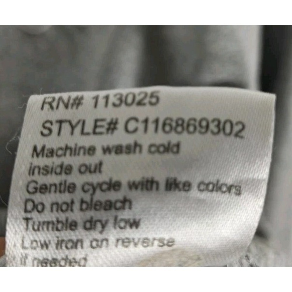 Recycled Threads Gray L Crewneck Fleece Pullover Sweatshirt Smiley Graphic - Picture 5 of 7